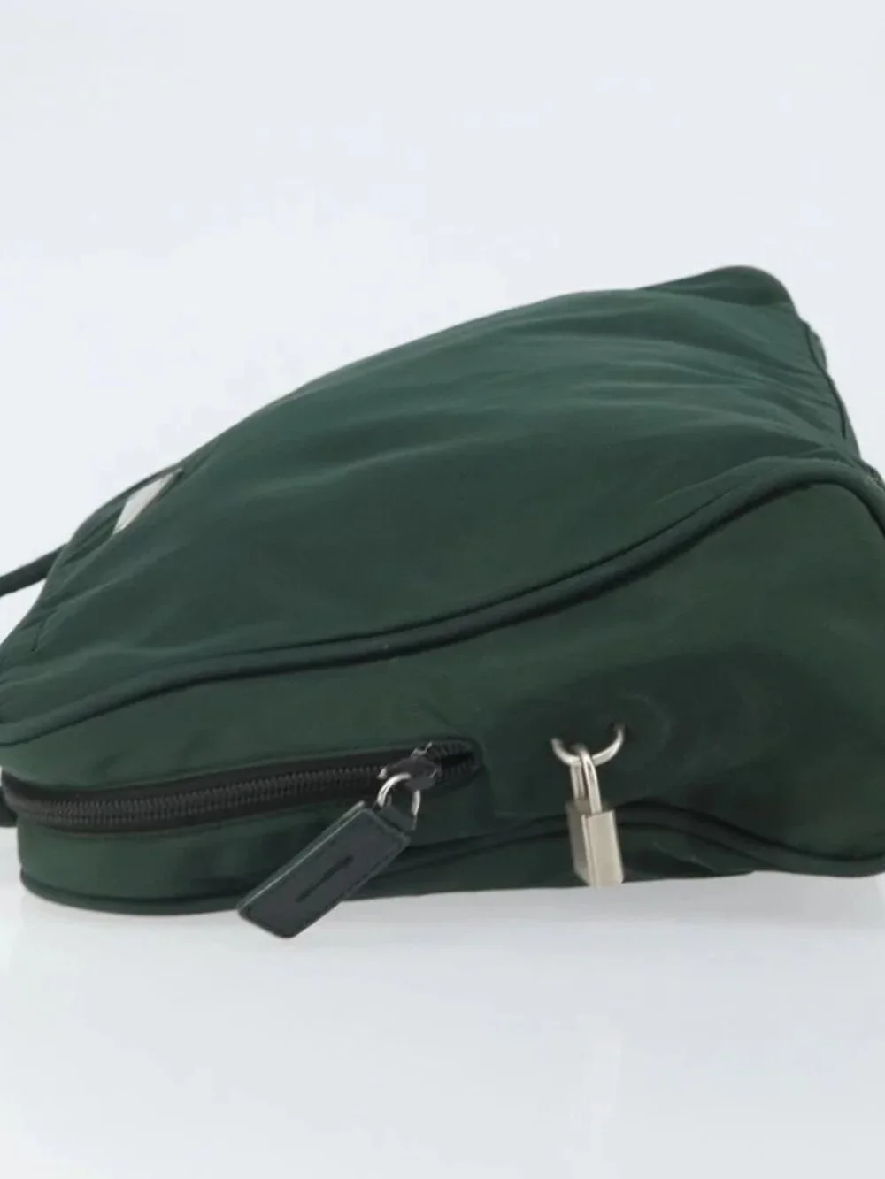 PRADA Tote Bag Nylon Green Silver Auth - Picture 5 of 16